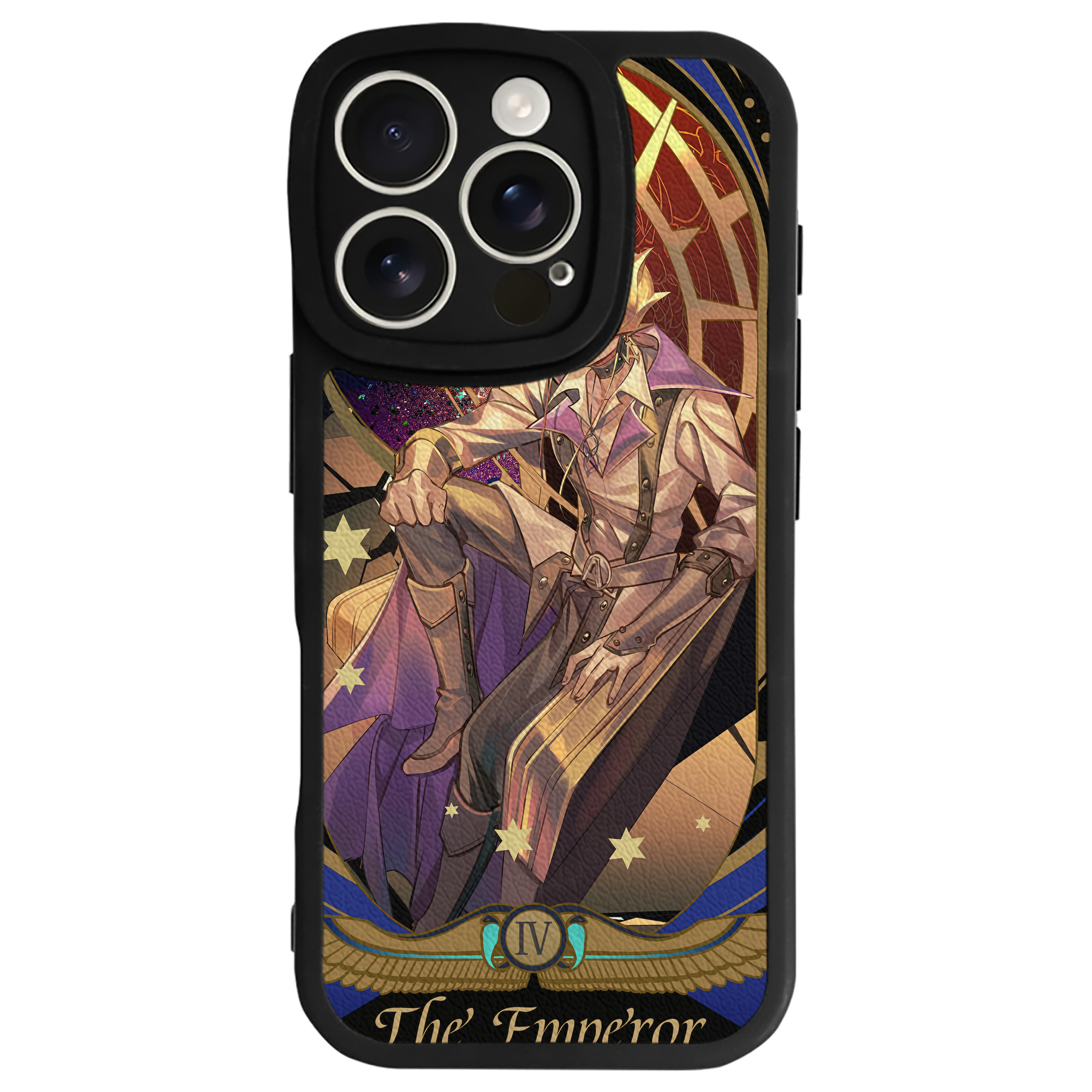 （画像用） 遊☆戯☆王 Yu-Gi-Oh! 【iPhone 16シリーズ対応】シリコンスマホケース（レザー調） 材質：シリコン